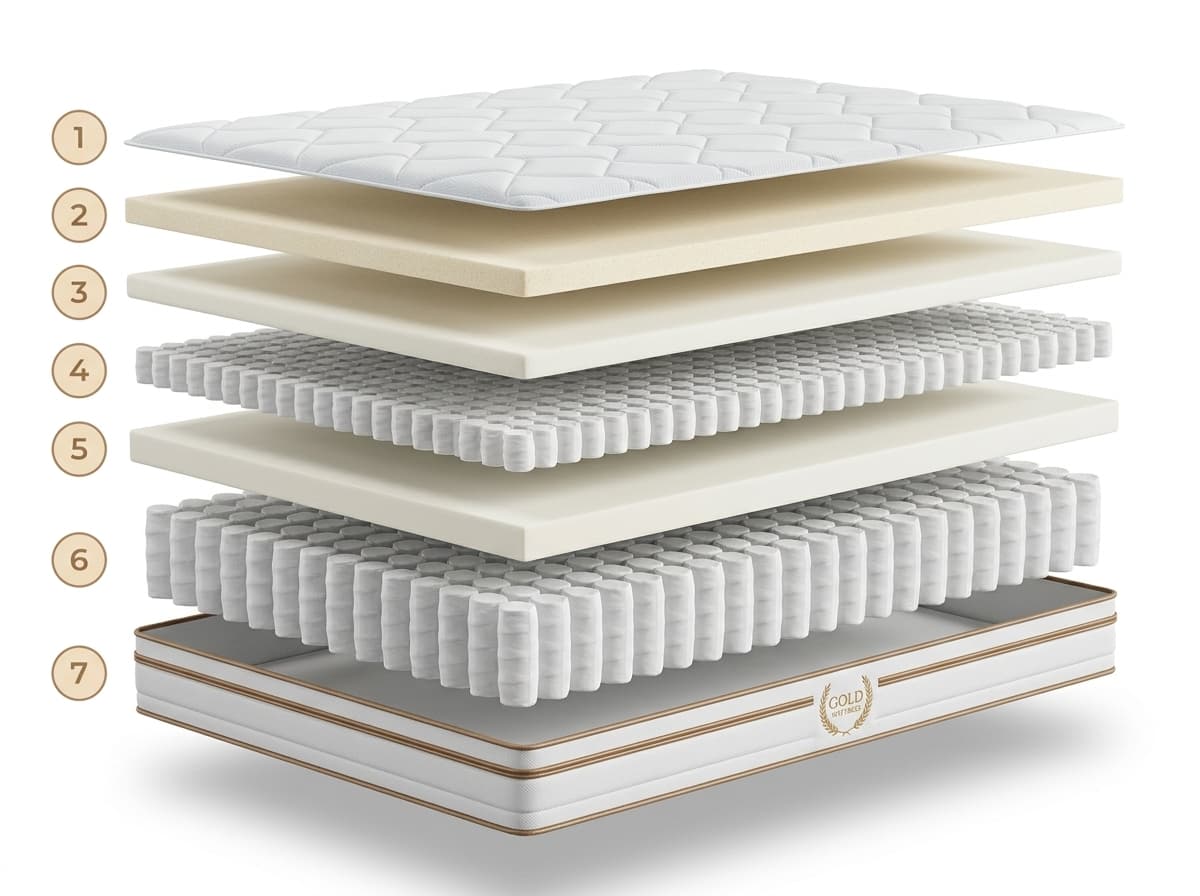 Composição em camadas — Colchão Gold