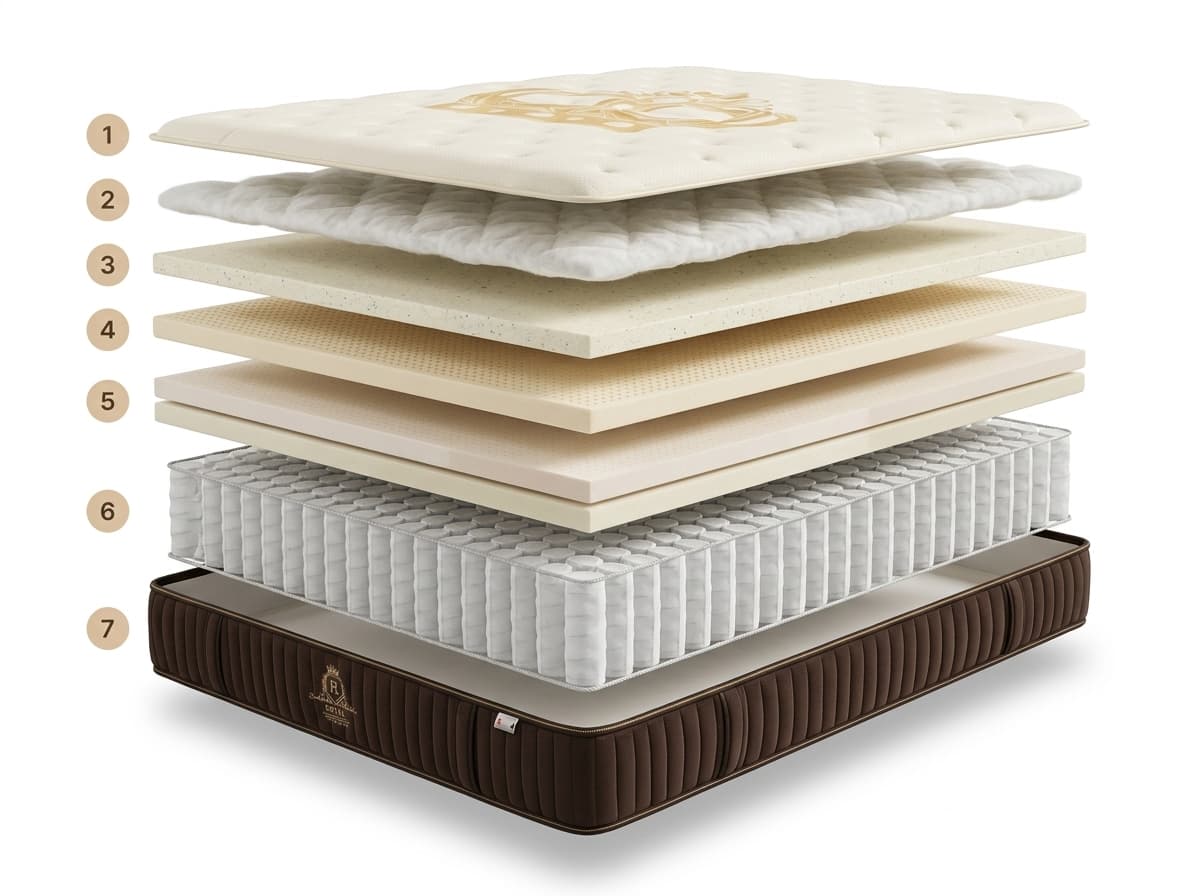 Composição em camadas — Colchão Royal Pocket